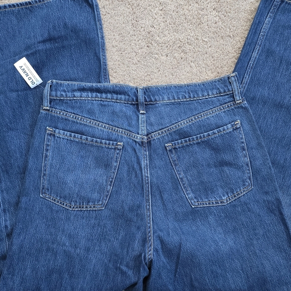 NWT Old Navy Women's High Rise Baggy Wide Leg Drapey Denim Jeans 12 Tall - Picture 7 of 7